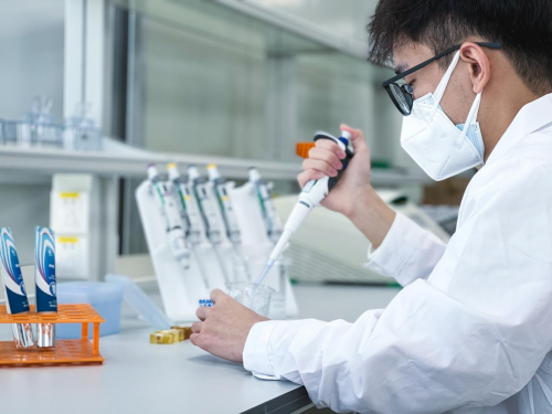 　　图：“心悦创造”口腔微生物研发团队在进行体外实验