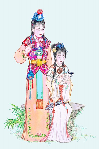 &nbsp;&nbsp;&nbsp;&nbsp;越剧《红楼梦》服装设计图纸&nbsp;图片由