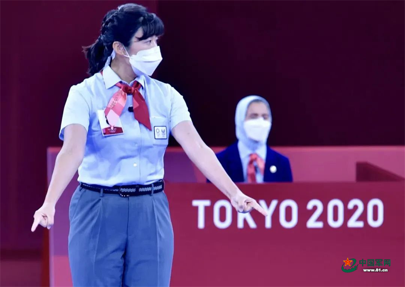 　　祝林芳在2020东京奥运会赛场。资料图片