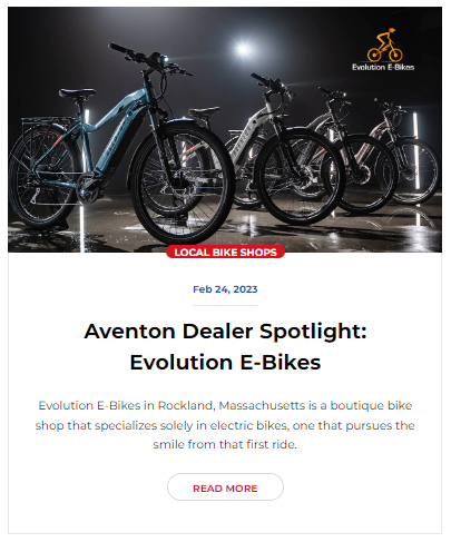 「Aventon Dealer Spotlight」系列 