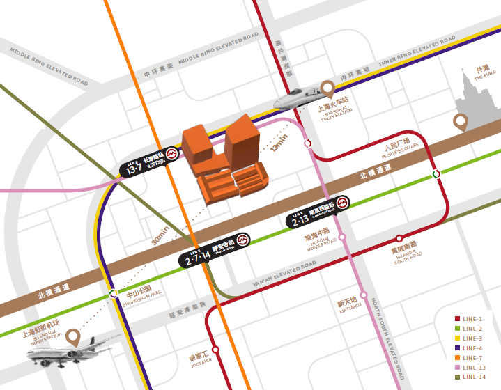 　　(鸿寿坊周边交通)