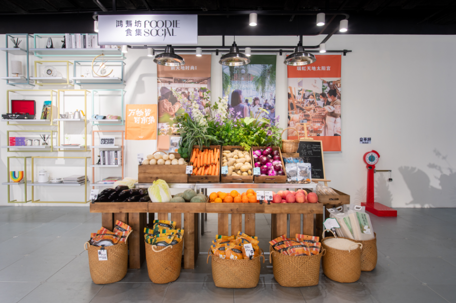　　(鸿寿坊展厅FOODIE SOCIAL美食社交空间——鸿寿坊食集示意)