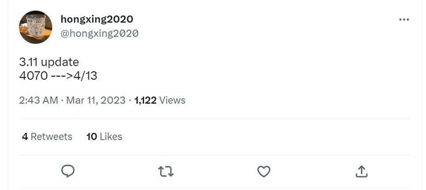 NVIDIAGeForceRTX4070或將在3月21日發佈（圖源來自網絡）