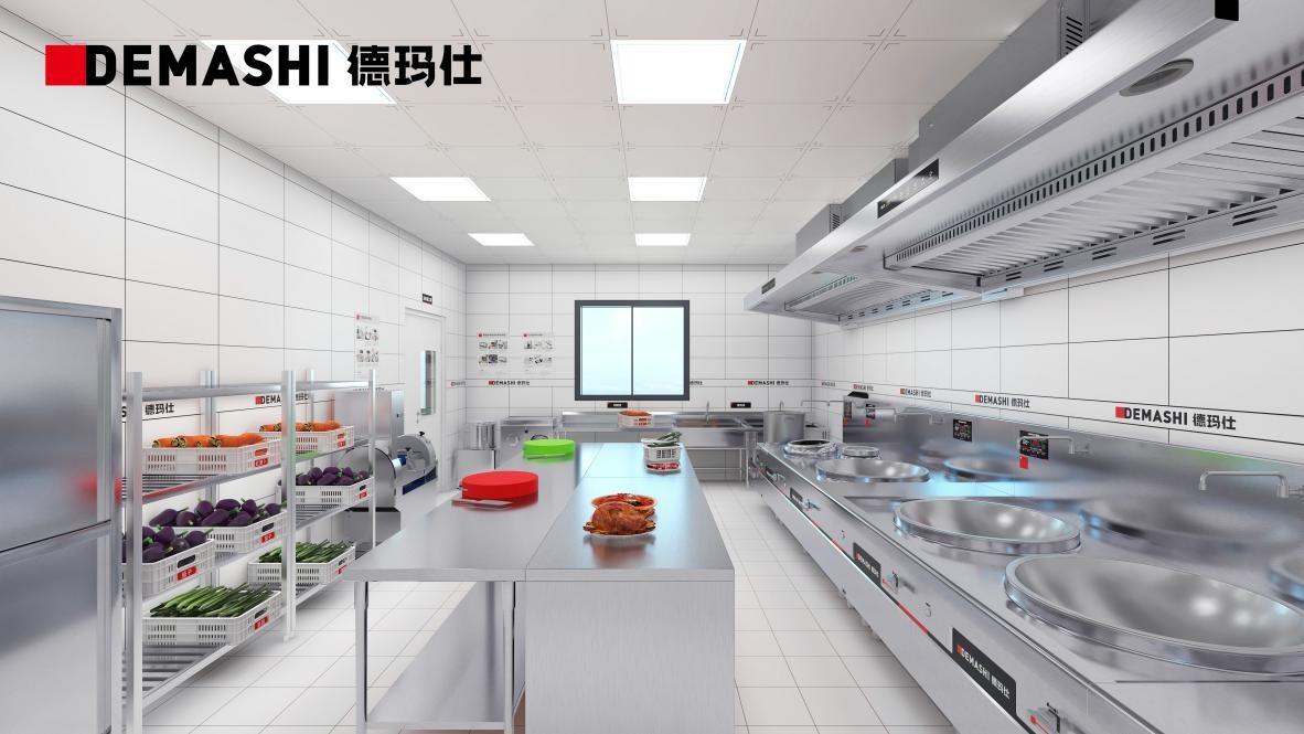 　　图：德玛仕内蒙古阿拉善盟某企业厨房项目3D立体效果图