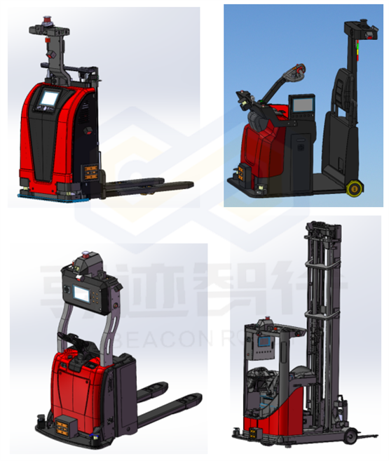 　　四款叉车效果图