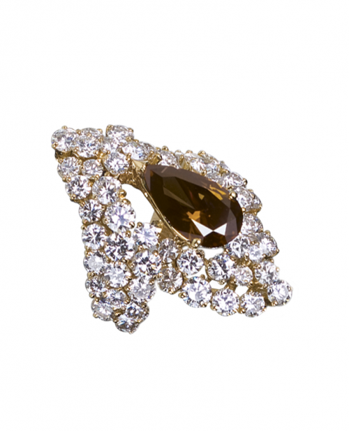 　　棕色钻石礼服戒指