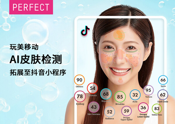 　　玩美移动抖音小程序，新增AI皮肤检测服务