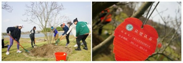 　　植树挂牌活动现场