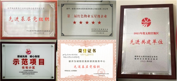 　　【世茂服务各中心城市公司荣誉奖项】