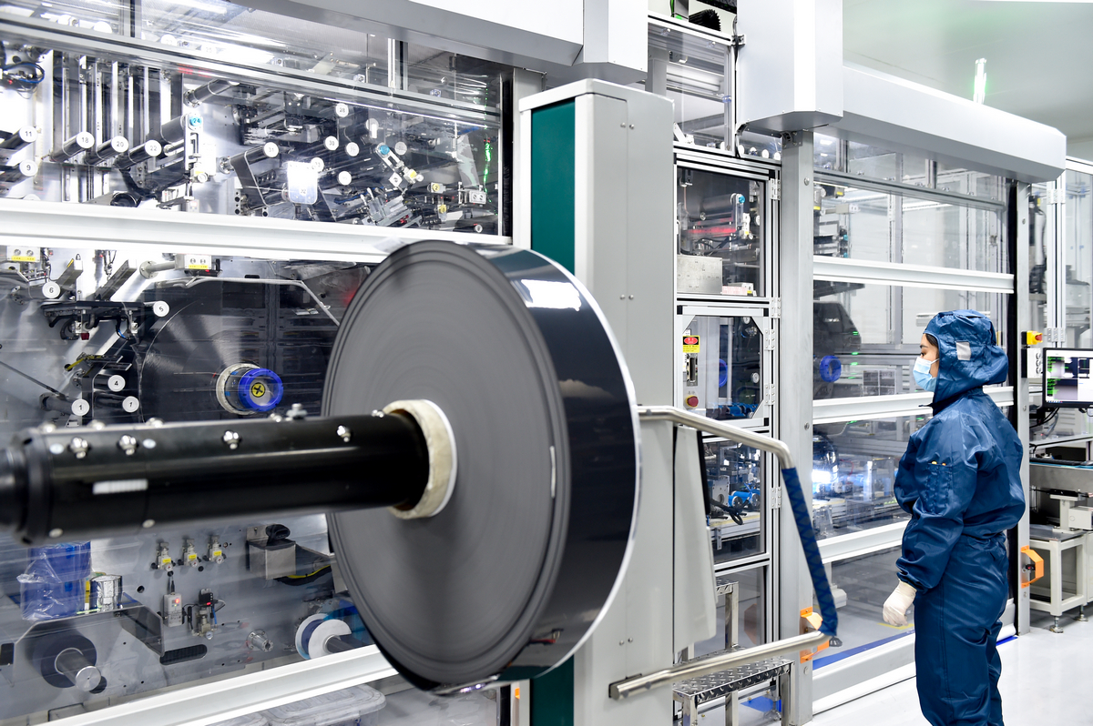 多氟多20gwh锂电池项目生产车间.(潘成浩 摄)