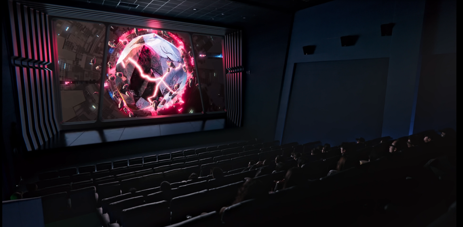 　　(裸眼3D影院放映现场)