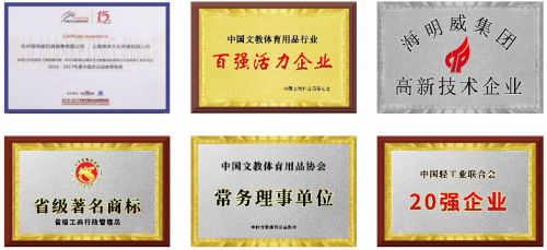 　　(图：海明威集团所获资质荣誉)