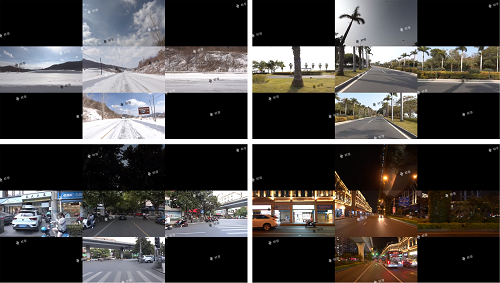 　　帧享数字资产平台中不同城市、季节、道路、时段的车外景素材