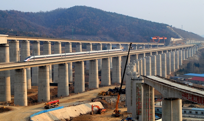 潍烟铁路开始架设单线箱梁 即将"牵手"青荣城际|烟台市_新浪财经_新浪