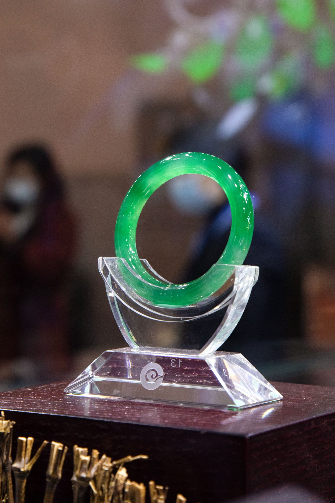 图为七彩云南翡翠手镯——帝王春.千龙网发