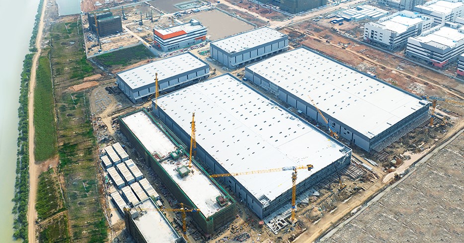 纬景储能珠海“超G工(gōng)厂(factory)”鸟瞰图（摄于(yú)2023年(nián)3月15日）