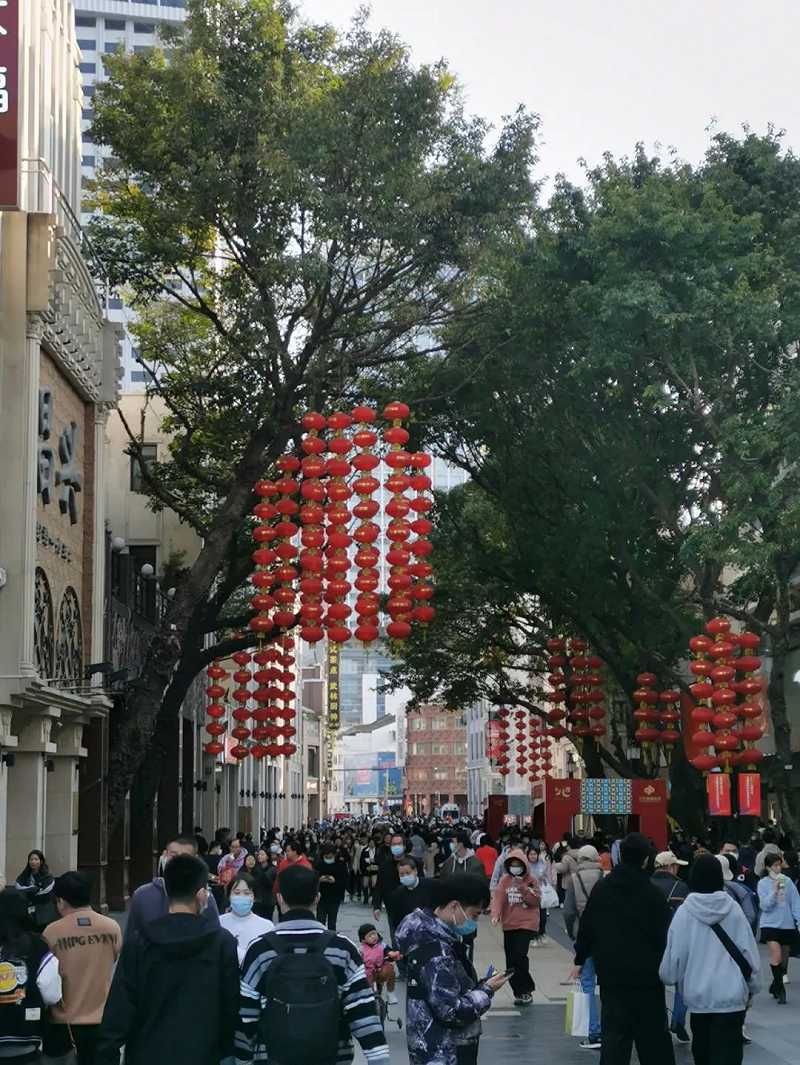 熙熙攘攘的(de)北京(Beijing)路步行街