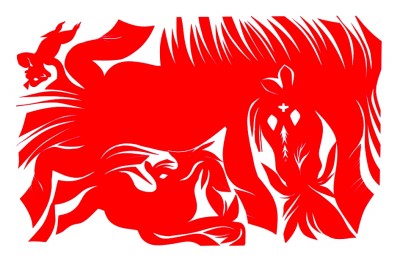     世界级非遗项目中国剪纸（和林格尔）国家级传承人段建珺的作品《天骏》 本报记者李韵摄/光明图片