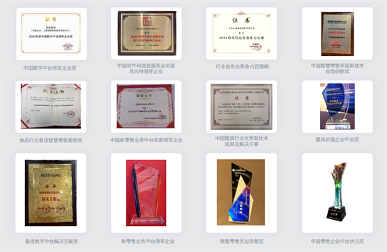 　　/百胜软件部分获奖情况/