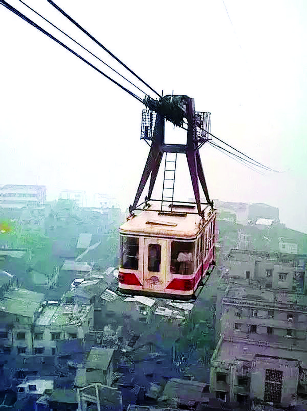 20世纪80年代的重庆长江索道