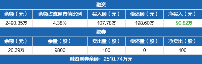 大宏立历史融资融券数据一览