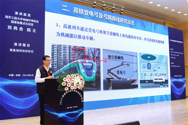 　　中国工程院院士刘尚合主题演讲供图西安爱邦电磁技术有限责任公司