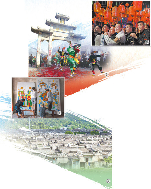 图①:普宁市军埠镇大长陇村,人们在参加民俗活动.