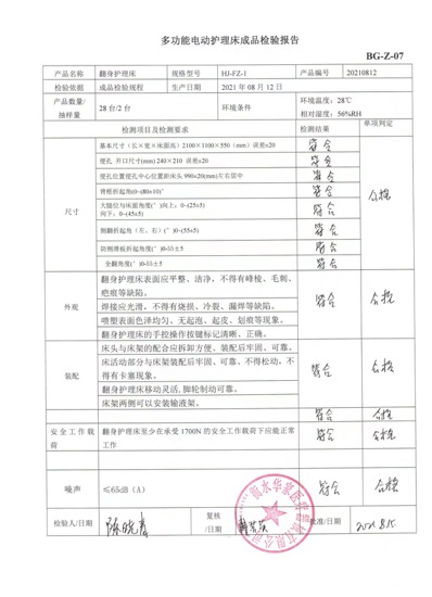 并要求对方就康力元护理床质检报告为何不包括护栏,如何证明护栏符合