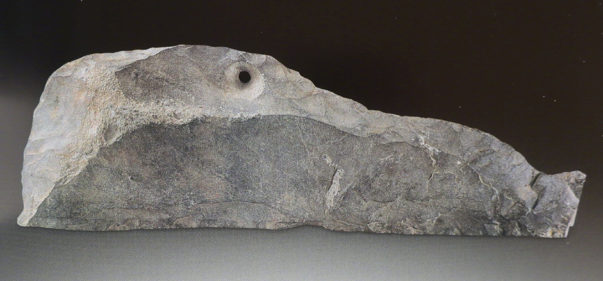 山西襄汾陶寺遗址出土的石磬.资料图片