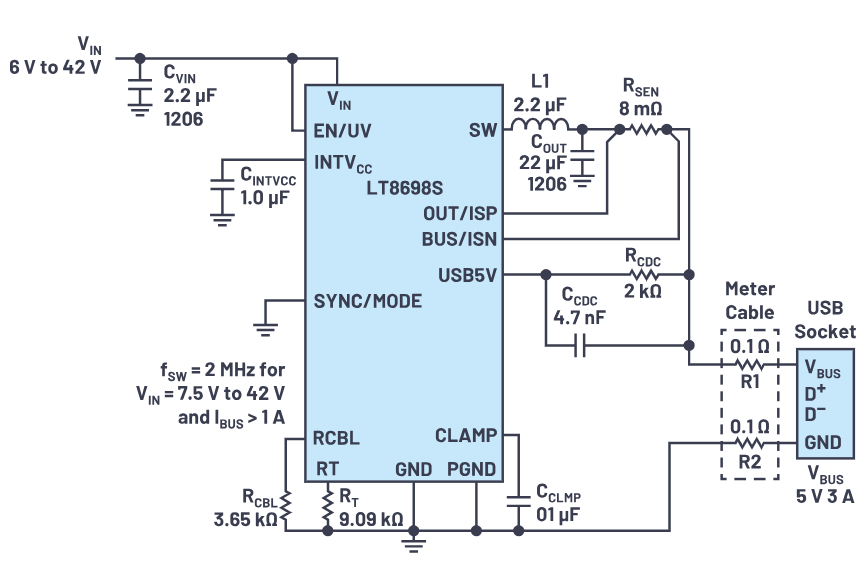 图6.5 V、3 A、USB type-C应用