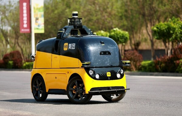 　　美团最新一代自动配送车