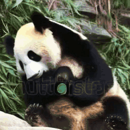 熊猫吃竹子