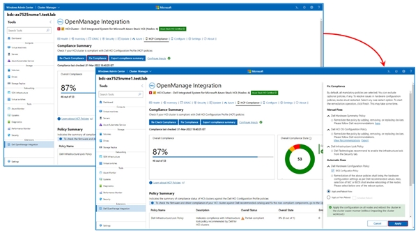 图5: 适用于Azure的Dell HCP策略 - HCP 策略修复功能
