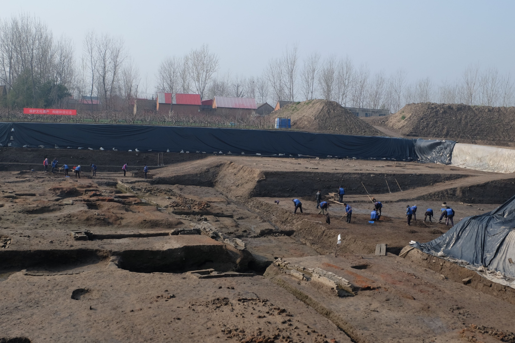 下邳故城遗址考古工地.于锋摄
