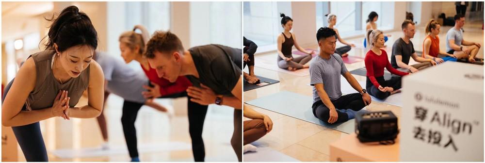 　　原门店大使、现lululemon中国瑜伽大使Yang带领社区伙伴习练瑜伽