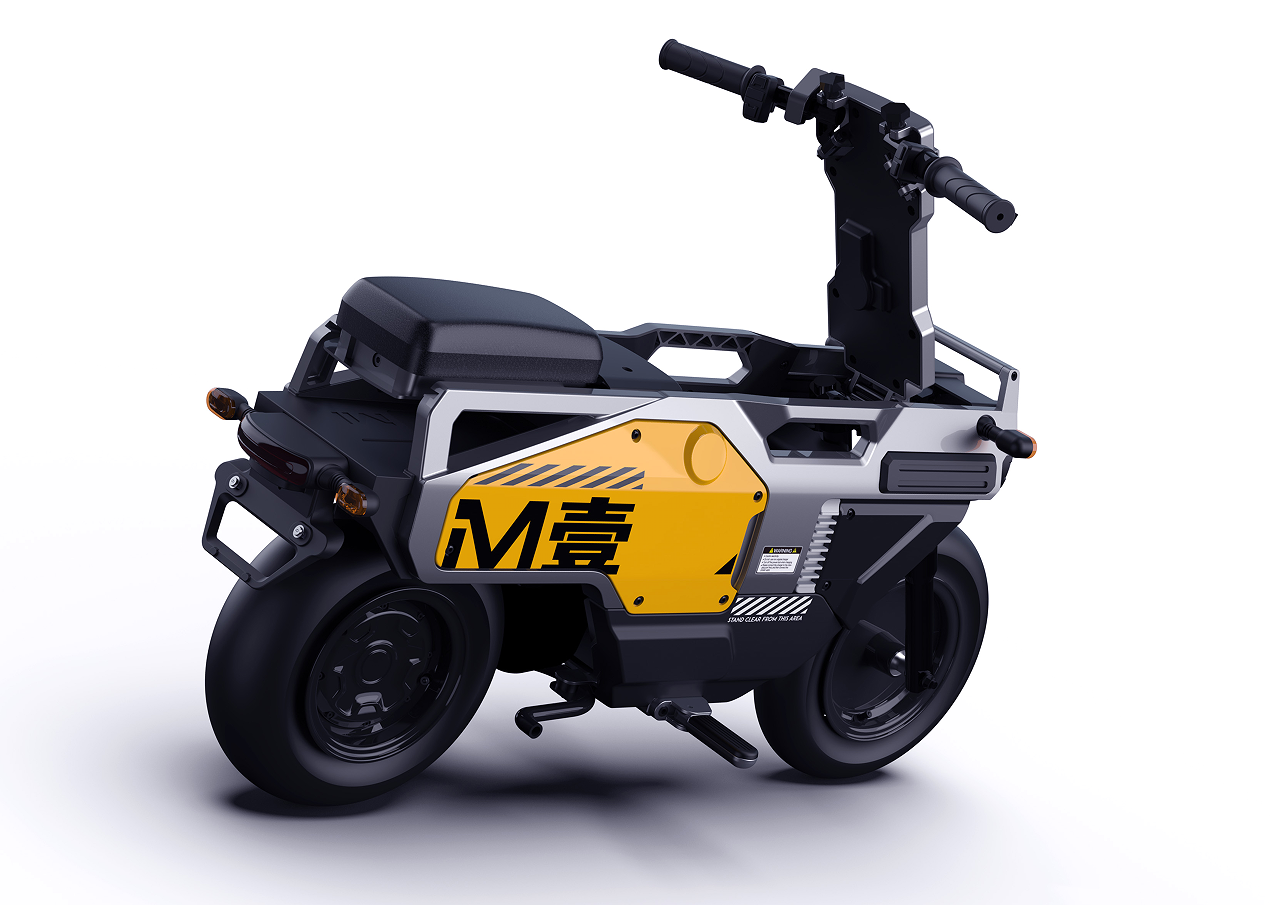 纯电折叠轻便摩托车m壹亮相东京摩托车展 售价38万日元|摩托车_新浪