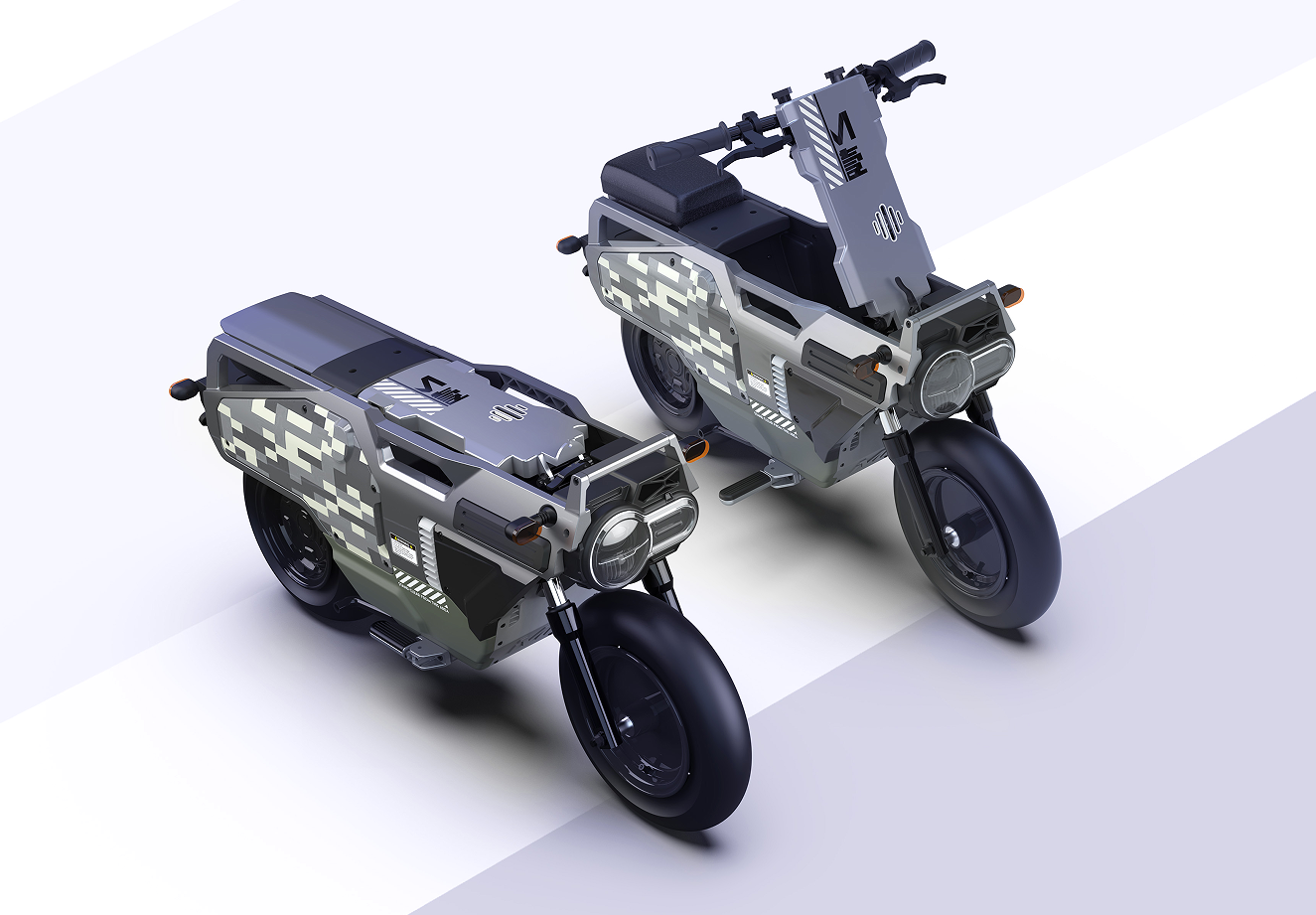 纯电折叠轻便摩托车m壹亮相东京摩托车展 售价38万日元|摩托车_新浪