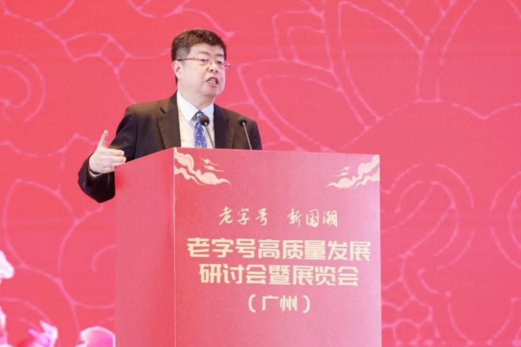 　　图：第十四届全国政协委员，北京大学中文系教授、文化资源研究中心主任，著名评论家，文化学者张颐武发表主旨演讲