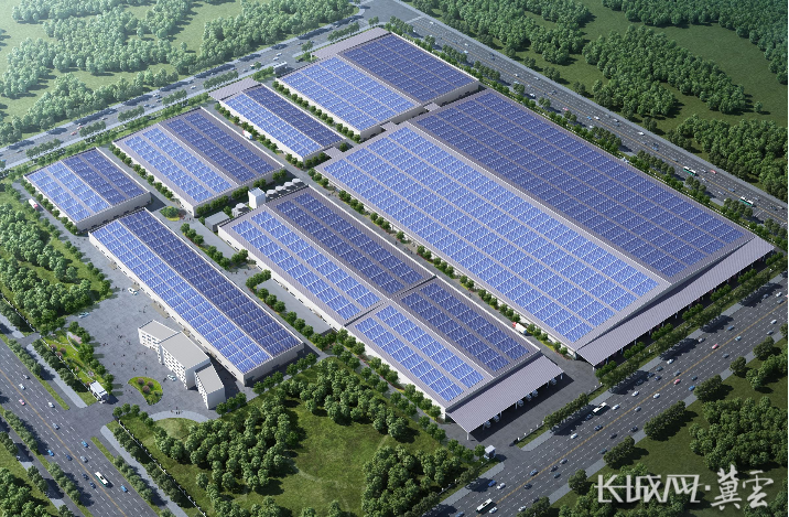 英利能源蠡县智慧光伏产业园鸟瞰图. 英利能源 供图