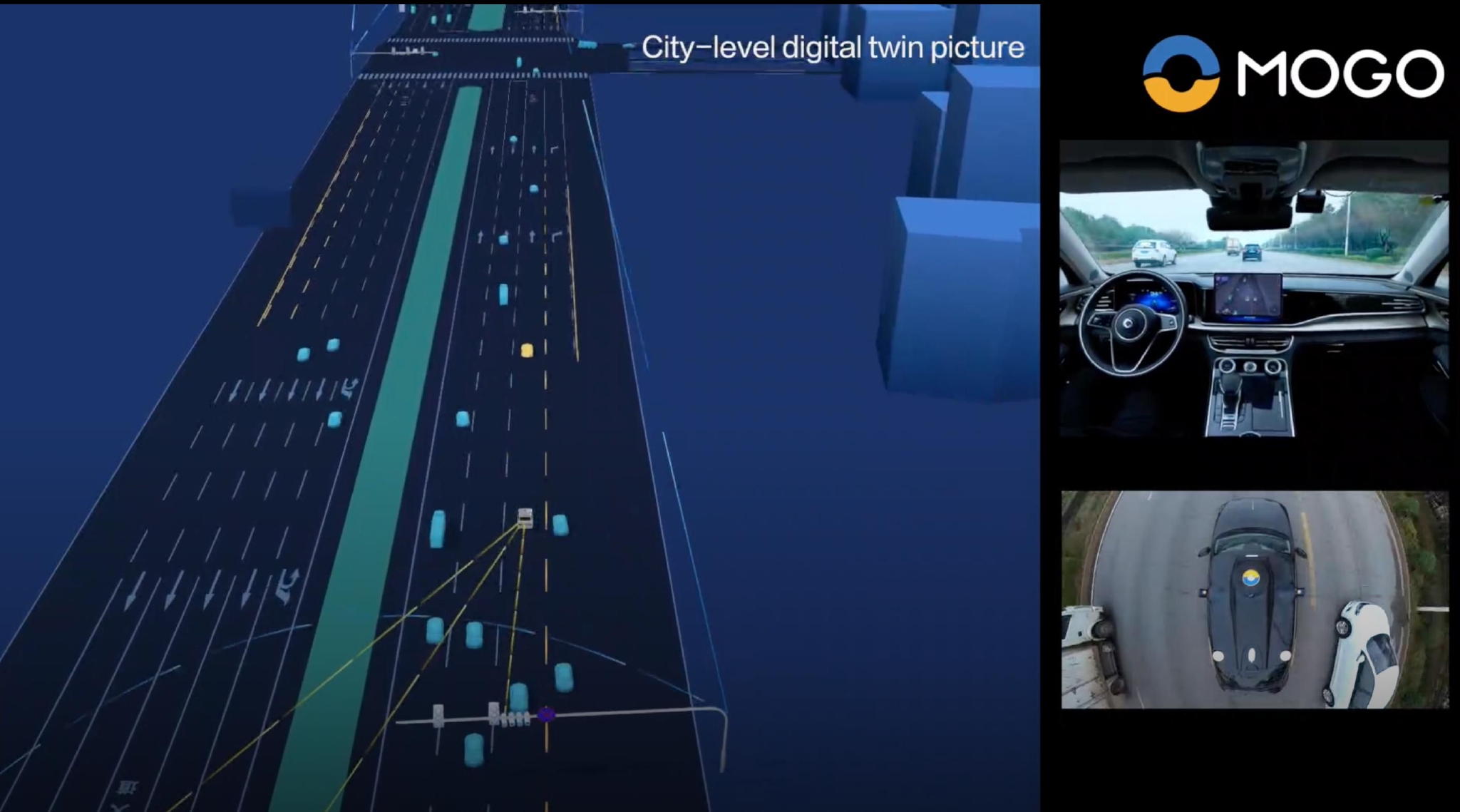 　　蘑菇车联自动驾驶车辆在AI数字道路基站辅助下完成L4级自动驾驶
