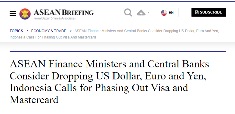 去美元化！东盟大动作，巴西宣布与中国直接本币结算，人民币从幕后走向台前