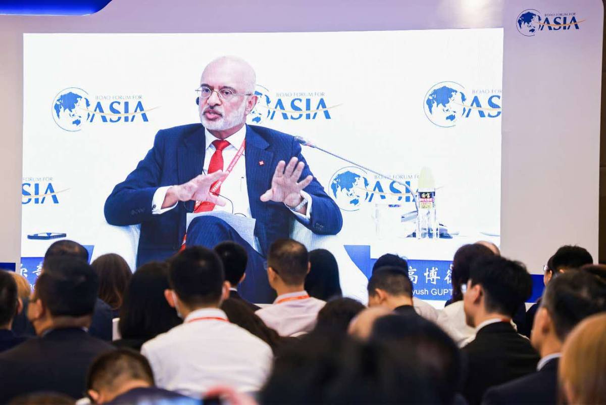 　　(图说：星展集团首席执行官高博德在博鳌亚洲论坛2023年年会现场)