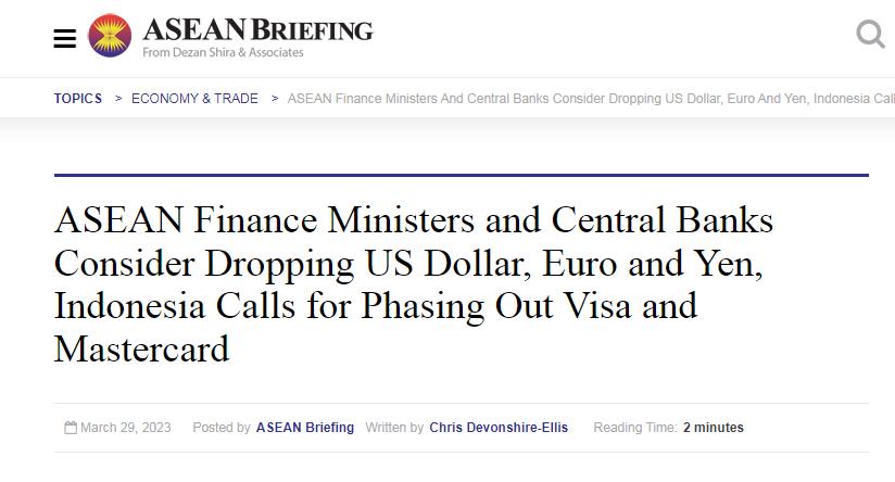 ASEAN Briefing网站报道截图。