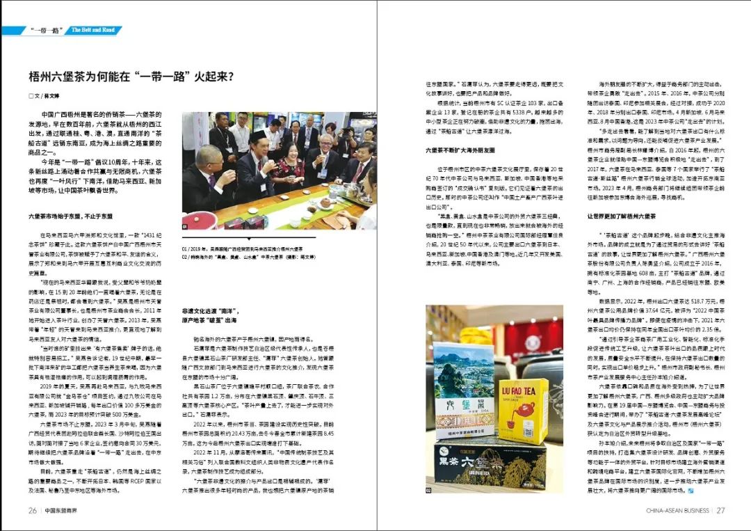 马来西亚《中国东盟商界》杂志版面截图。