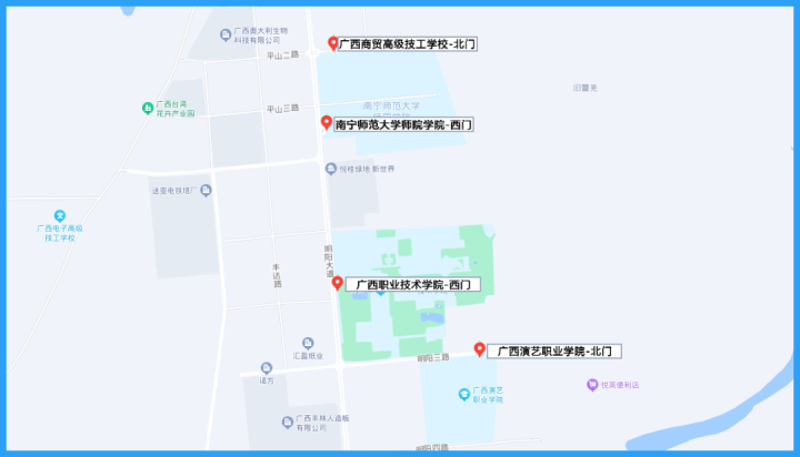 　　明阳大学城停靠站点设置示意图
