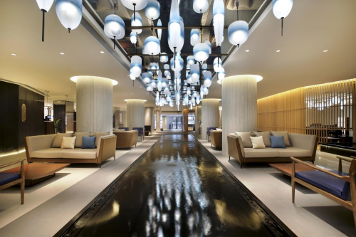 　　图:上海静安暻阁酒店公区