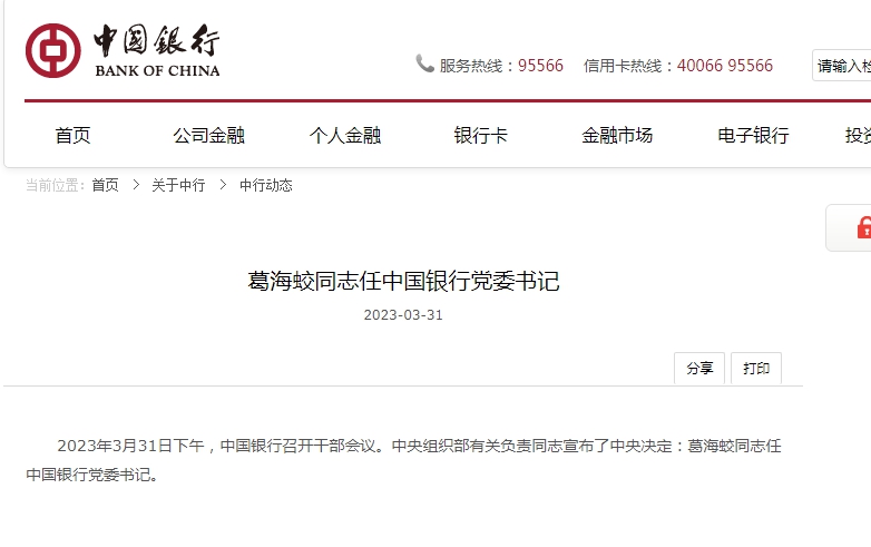 中国银行网站截图