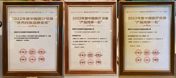 　　开立医疗超声与软式内窥镜荣获“产品线第一名”