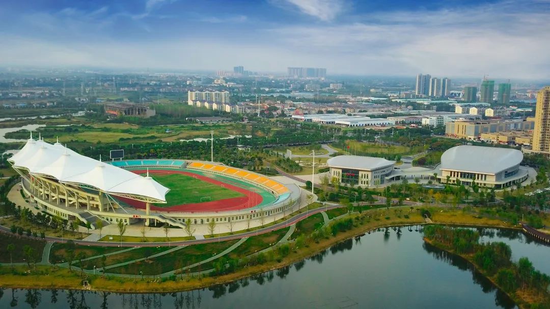 枝江市文体中心.陈黄奎 摄