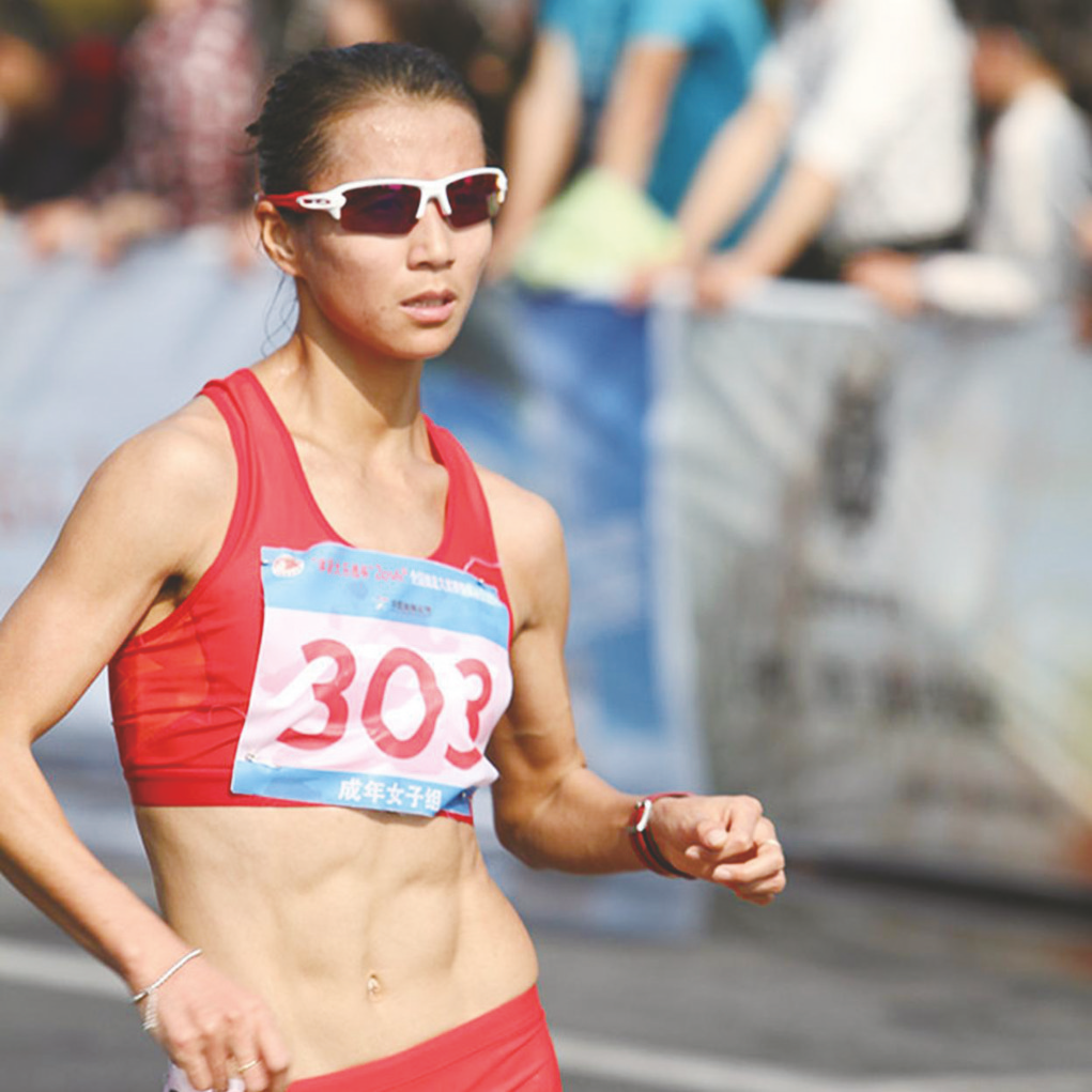 &nbsp;&nbsp;&nbsp;&nbsp;比赛中的刘虹(资料图) 新华社发